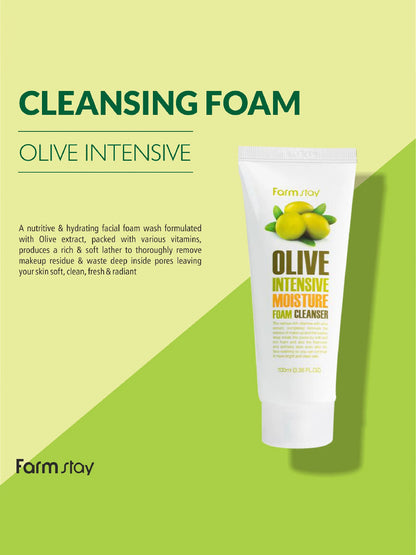 FARMSTAY Olive Intensive Moisture Foam Cleanser 100 ml