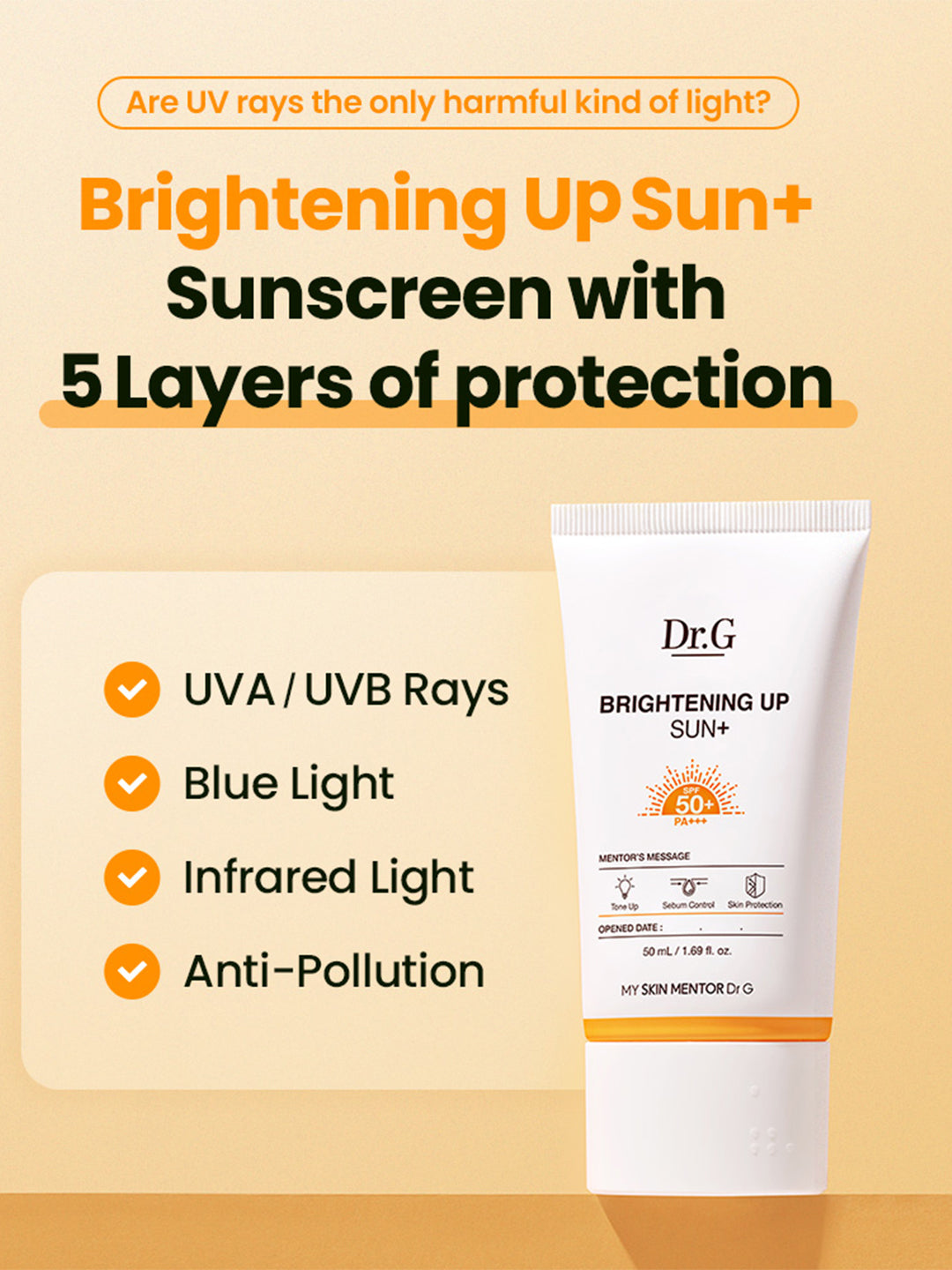 DR.G BRIGHTENING UP SUN+ SPF50+ PA+++ 50ml