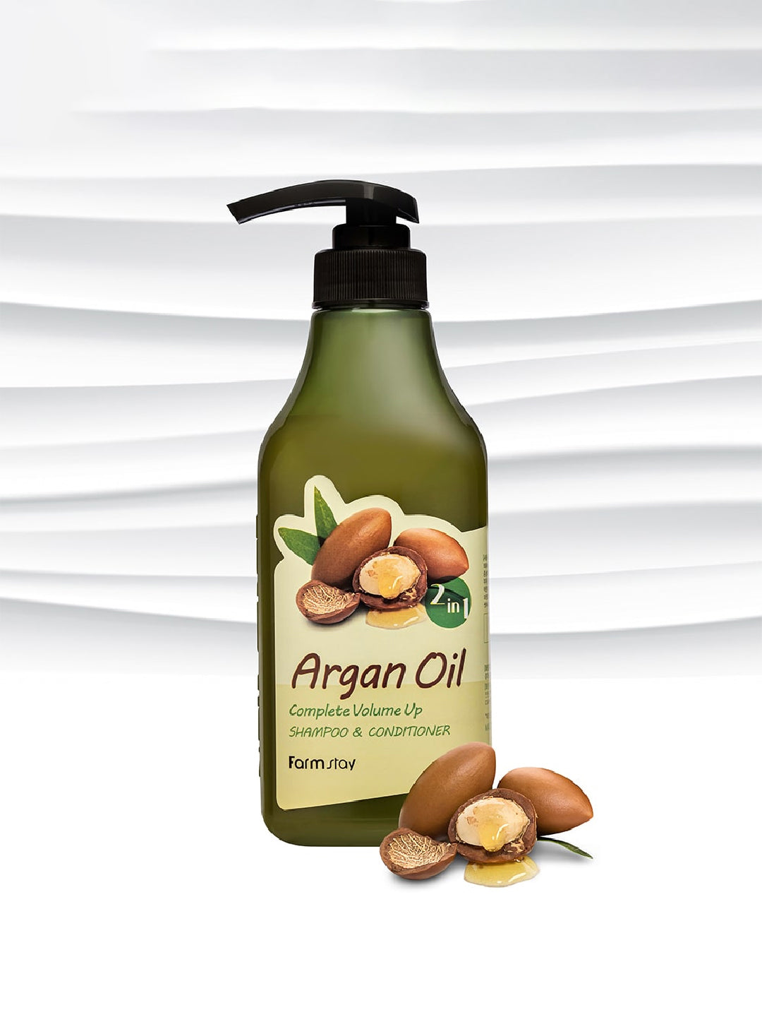 FARMSTAY Argan Oil Complete Volume Up Shampoo & Conditioner 530 ml