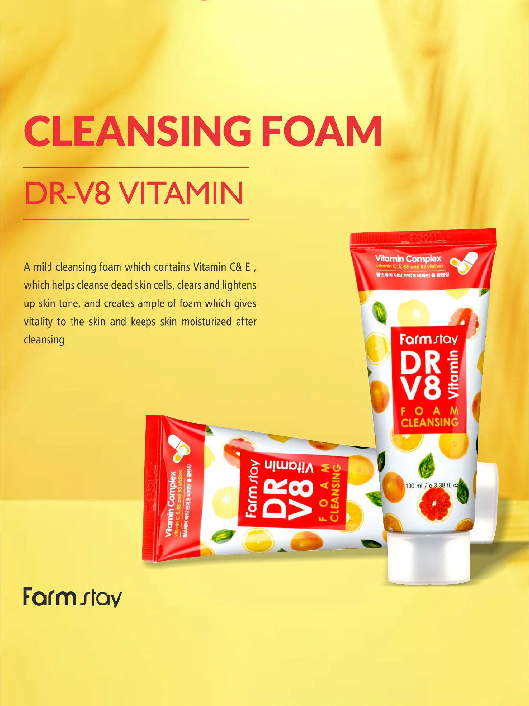 FARMSTAY Dr-V8 Vitamin Foam Cleansing 100 ML