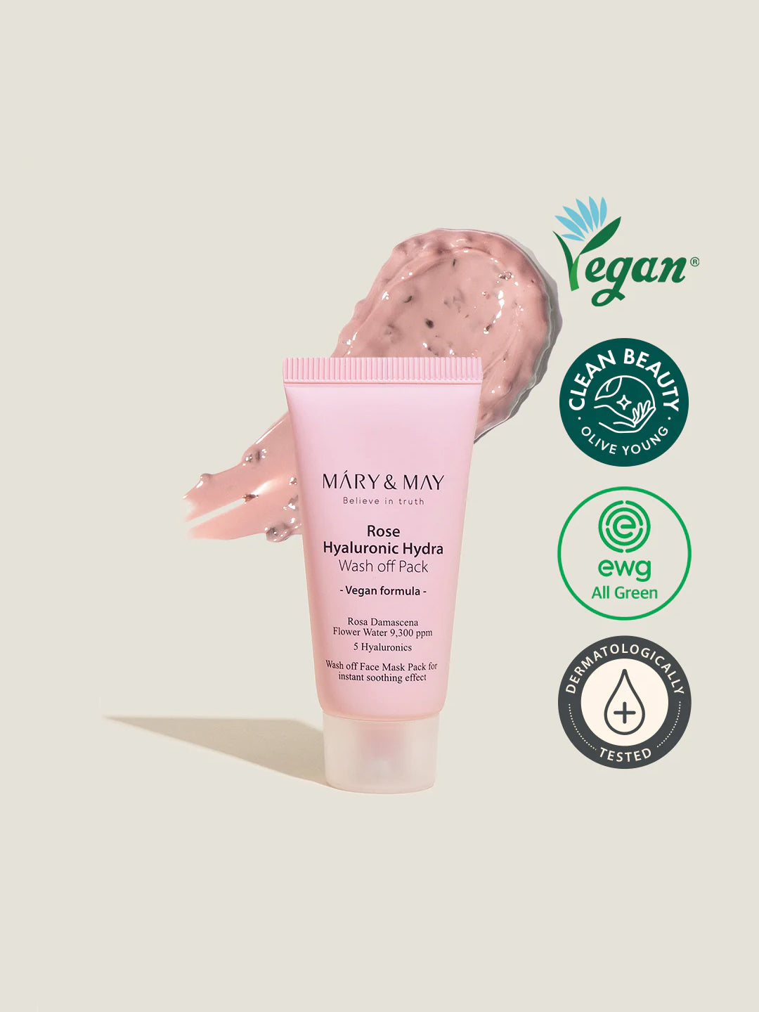 Mary&May Rose Hyaluronic Hydra Washoff Pack 30gm