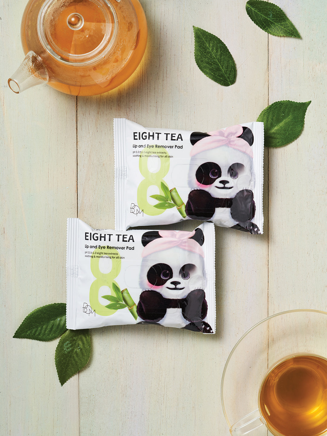 B.O.M - Eight Tea Lip and Eye Remover Pad – view 2