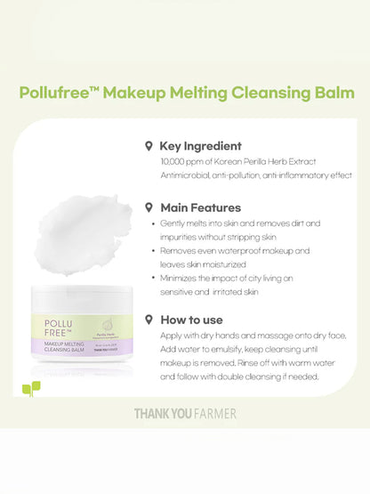 Thank You Farmer Pollufree Makeup Melting Cleansing Balm