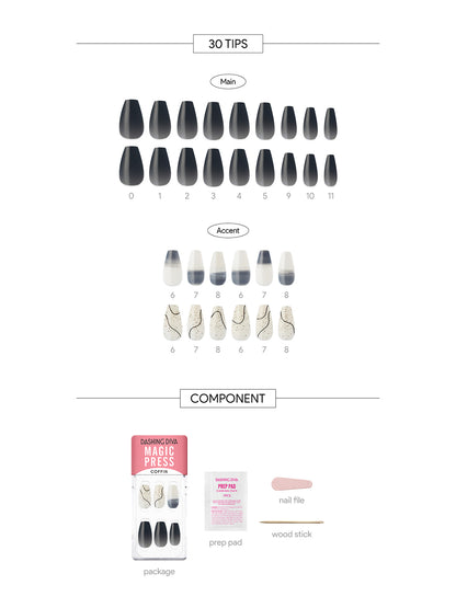 DASHING DIVA Magic Press Coffin Mani City Night