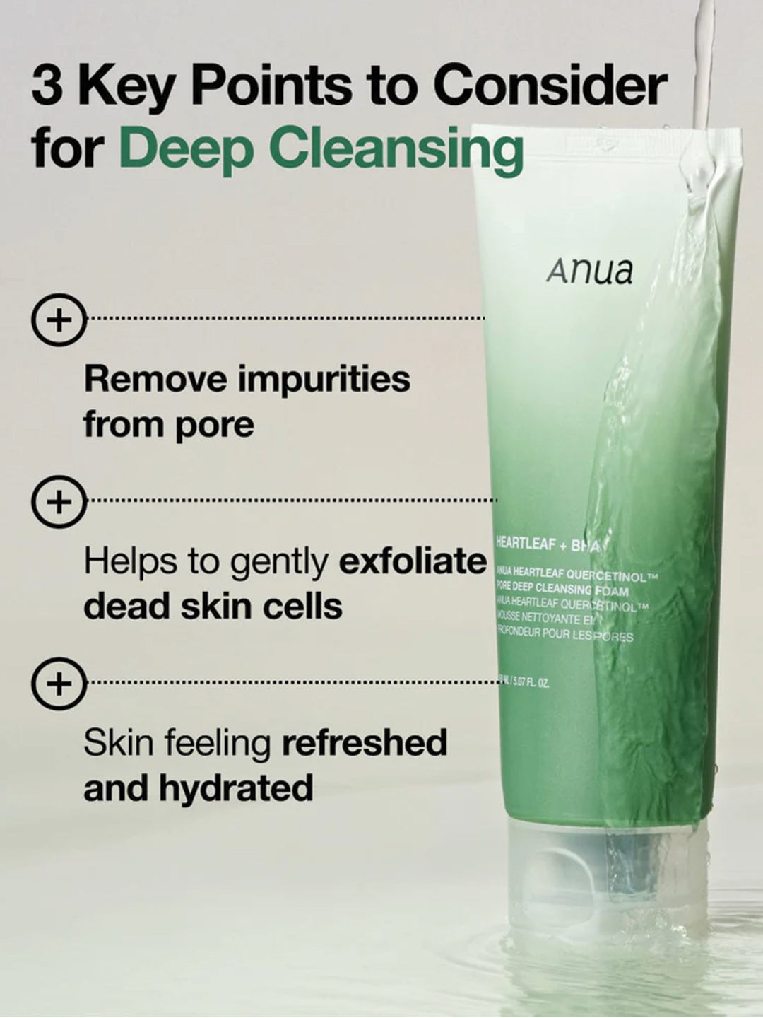 Anua Heartleaf Quercetinol Pore Deep cleansing Foam 150 ml