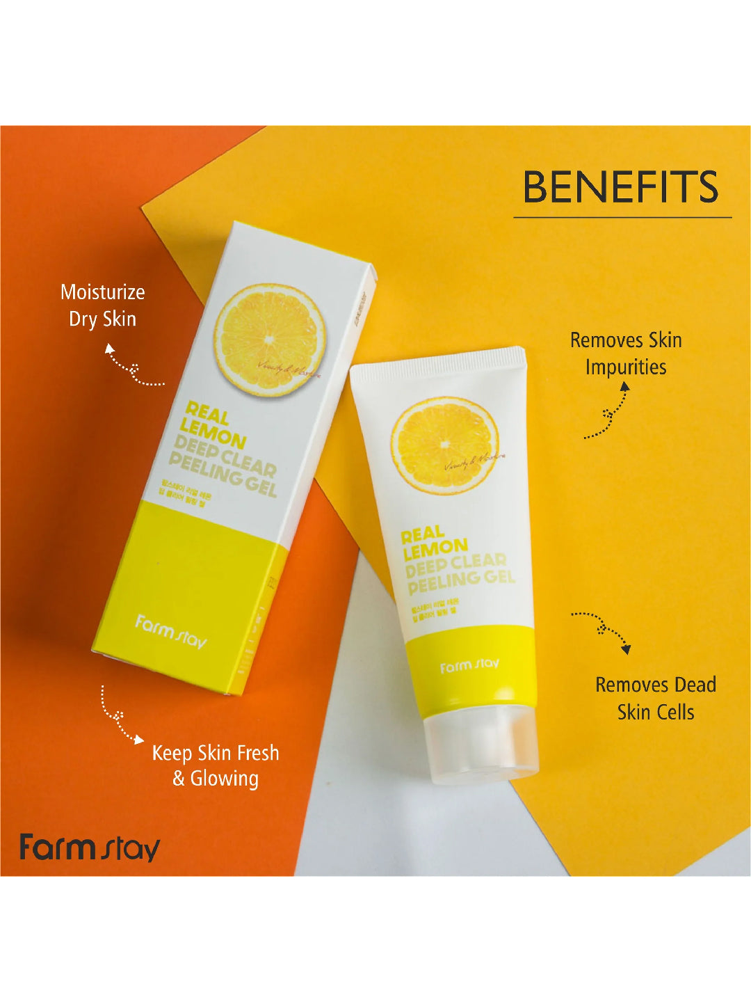 FARMSTAY Real Lemon Deep Clear Peeling gel 100 ml