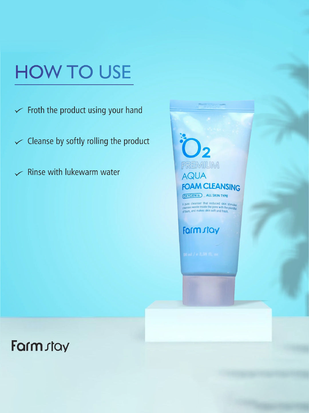 FARMSTAY O2 Premium Aqua Foam Cleansing 100 ml
