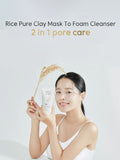 Thank You Farmer Rice Pure Clay Mask To Foam Cleanser