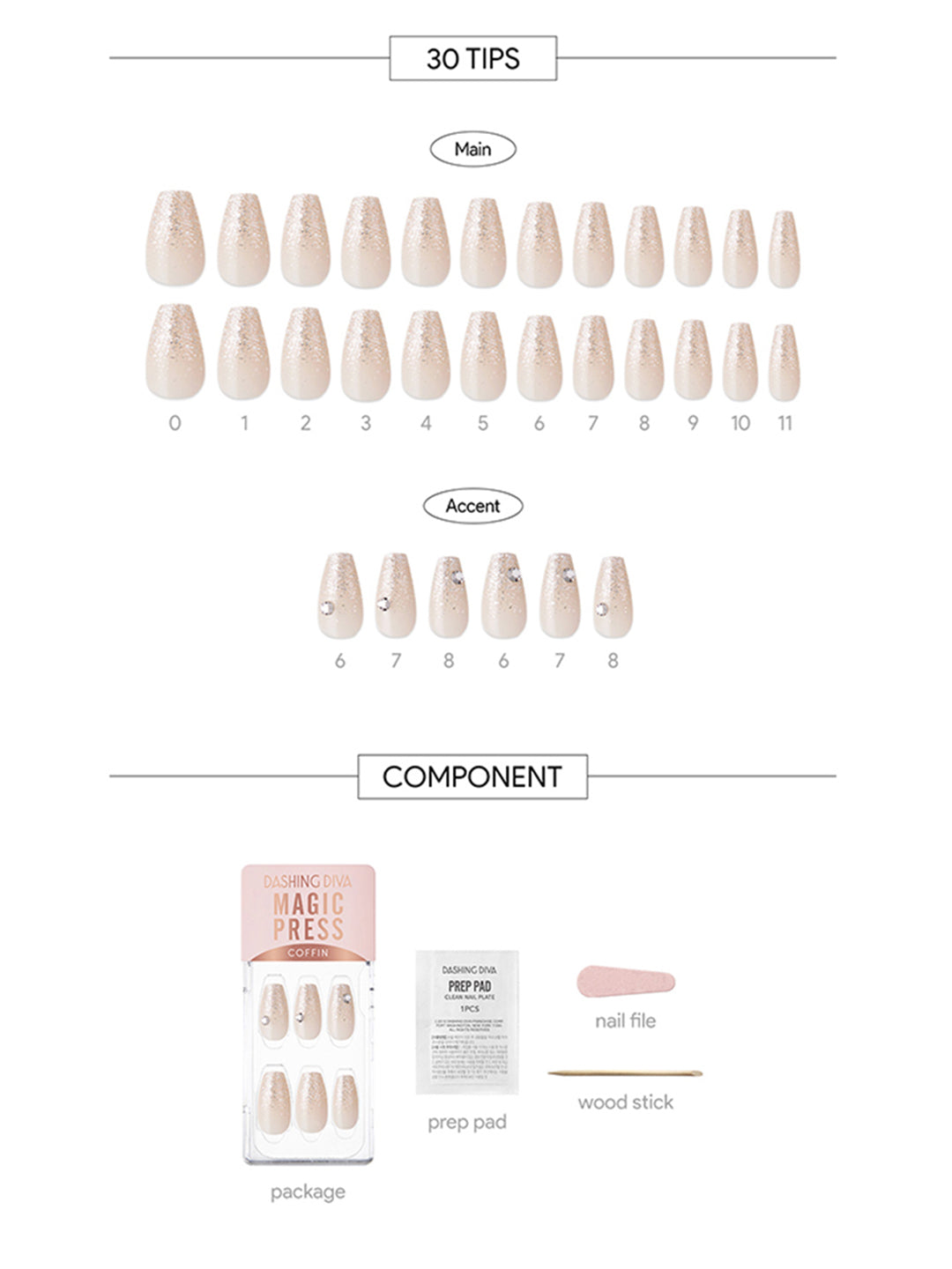 DASHING DIVA MAGICPRESS Crystal Champagne