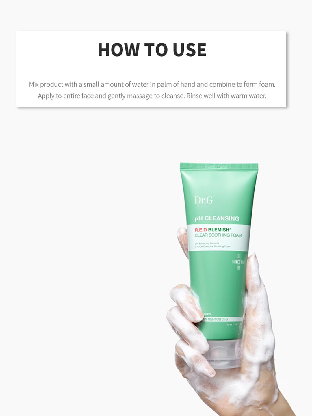 DR.G pH Cleansing Red Blemish Clear Soothing Foam – view 3