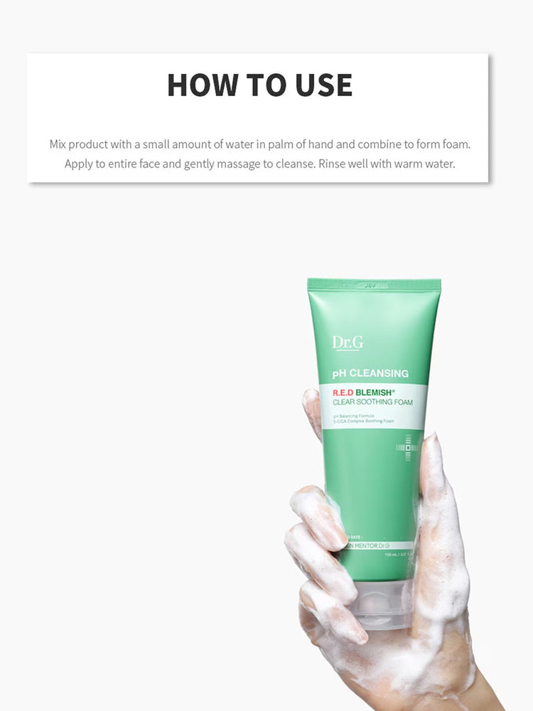 DR.G pH Cleansing Red Blemish Clear Soothing Foam – view 3