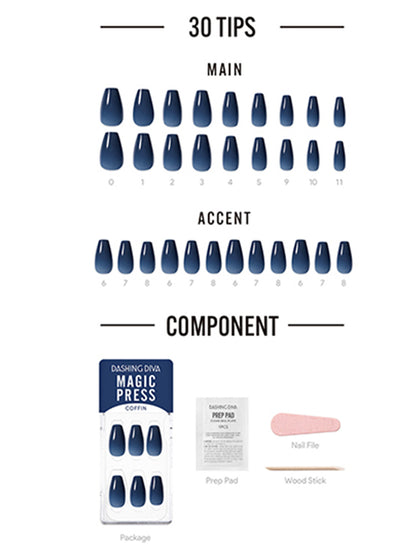 DASHING DIVA MAGICPRESS Clear Navy