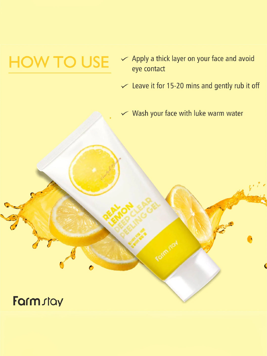 FARMSTAY Real Lemon Deep Clear Peeling gel 100 ml