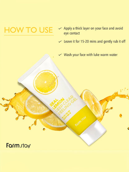 FARMSTAY Real Lemon Deep Clear Peeling gel 100 ml