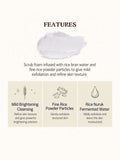 SKINFOOD Rice Daily Brightening Scrub Foam for Helps to Clear & Brighten Skin- Unisex (150g)
