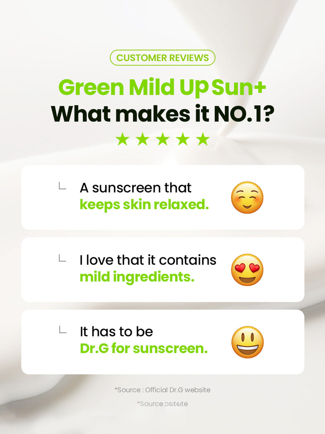 DR.G GREEN MILD UP SUN+ SPF50+ PA++++ 50ml