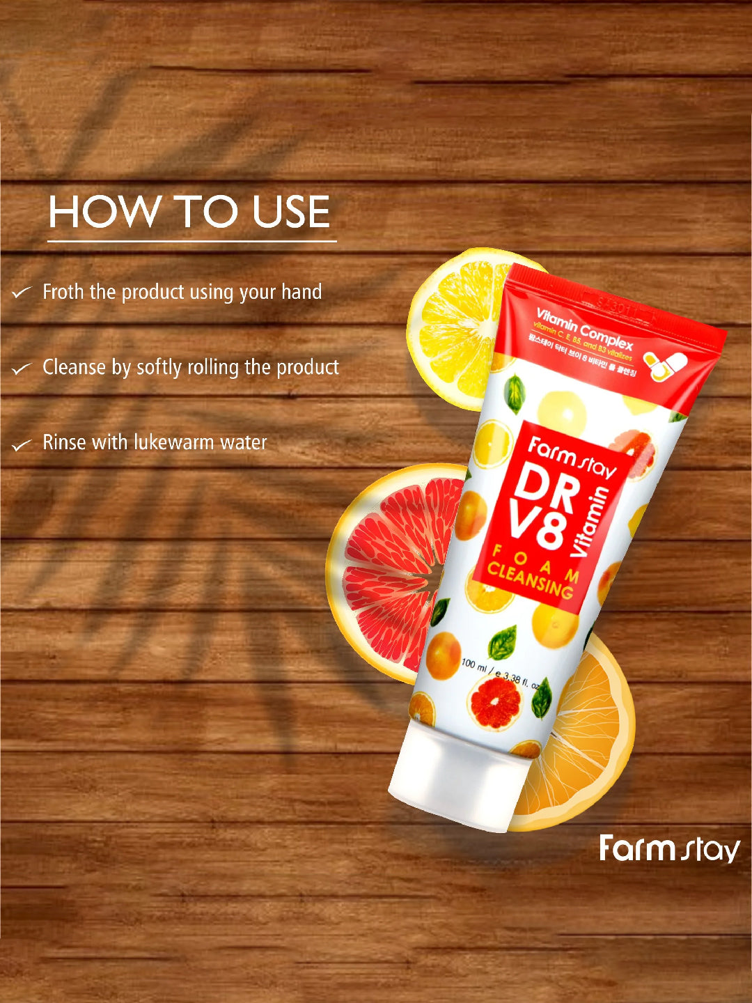 FARMSTAY Dr-V8 Vitamin Foam Cleansing 100 ML