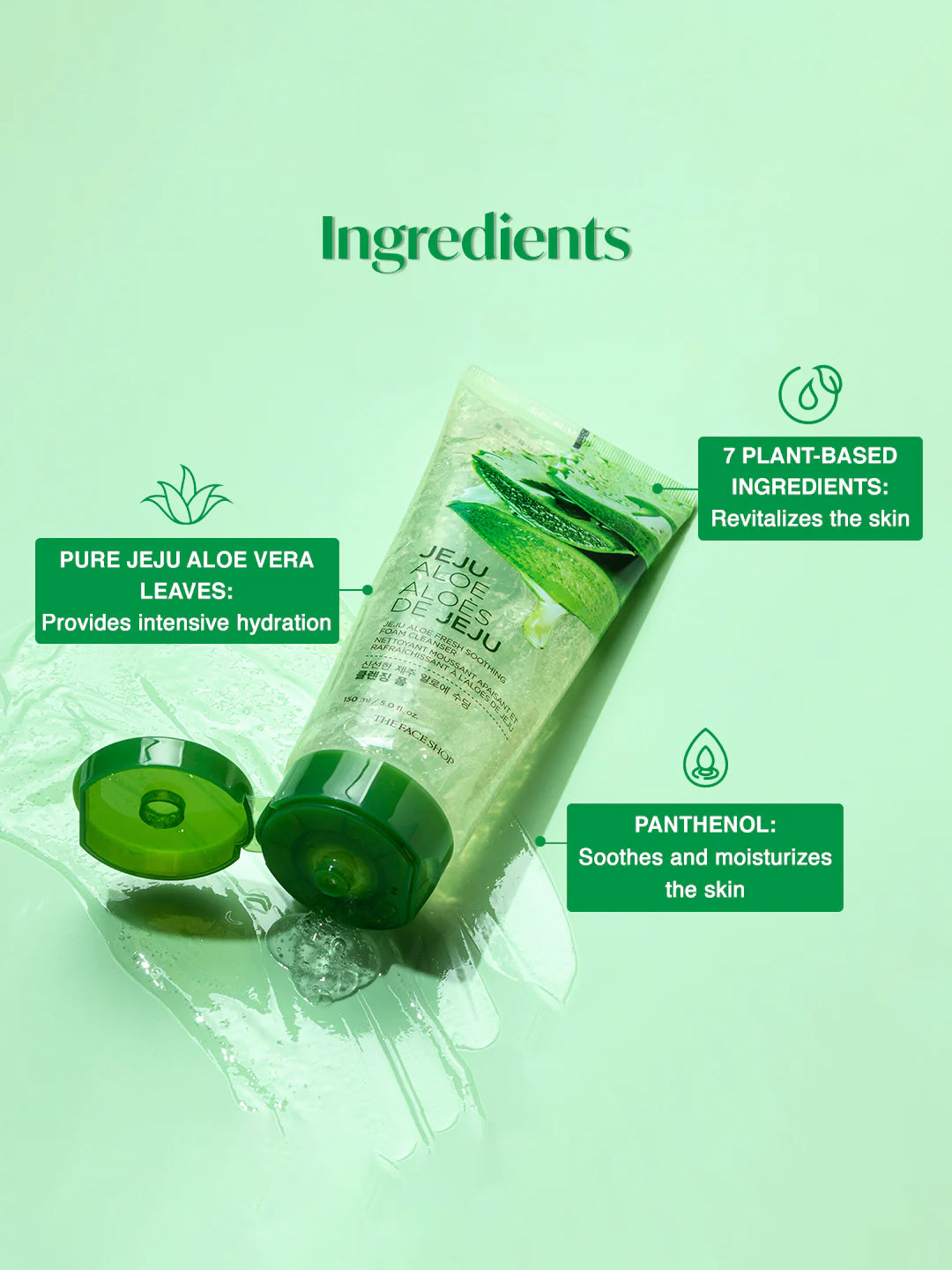 The Face Shop Jeju Aloe Fresh Soothing Foam Cleanser
