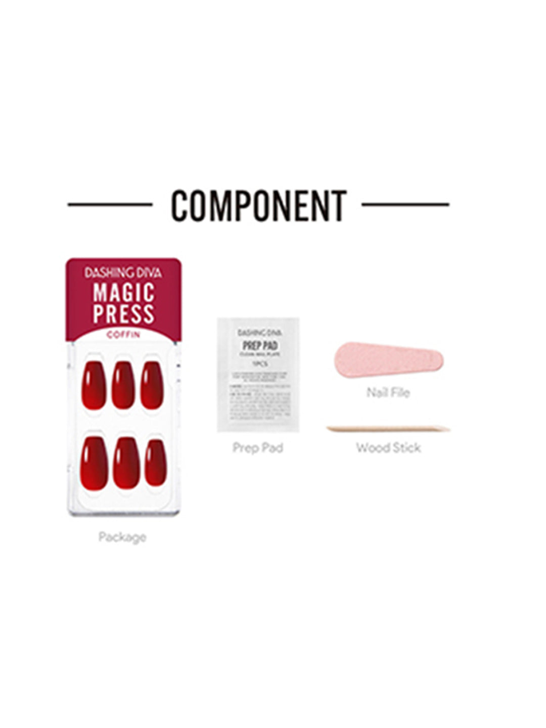 DASHING DIVA MAGICPRESS Burgundy (Coffin)