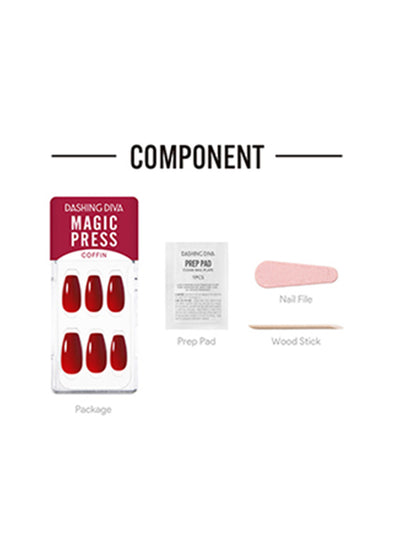 DASHING DIVA MAGICPRESS Burgundy (Coffin)