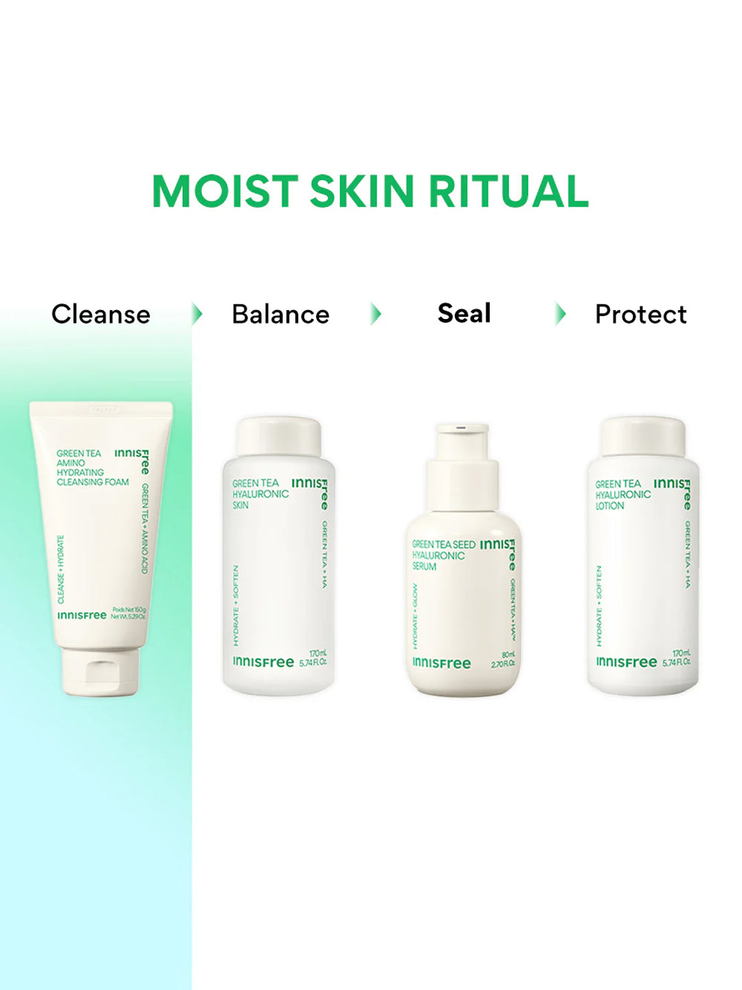 Innisfree Green Tea Hydrating Amino Acid Foam Cleanser 150 gm