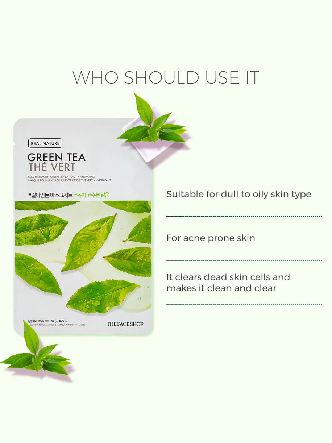 The Face Shop Real Nature Green Tea Masksheet