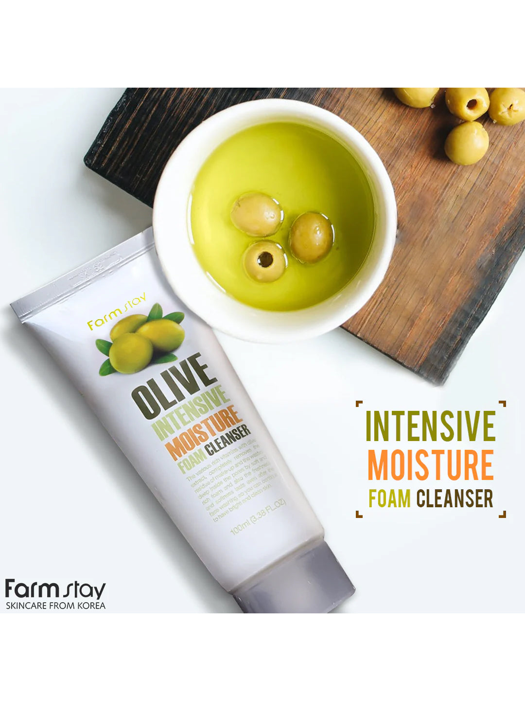 FARMSTAY Olive Intensive Moisture Foam Cleanser 100 ml