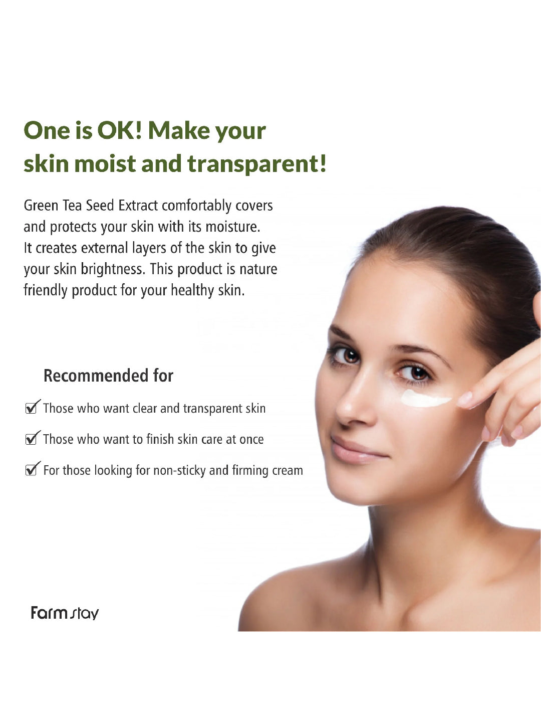 FARMSTAY Green Tea Seed Moisture Cream 100 g