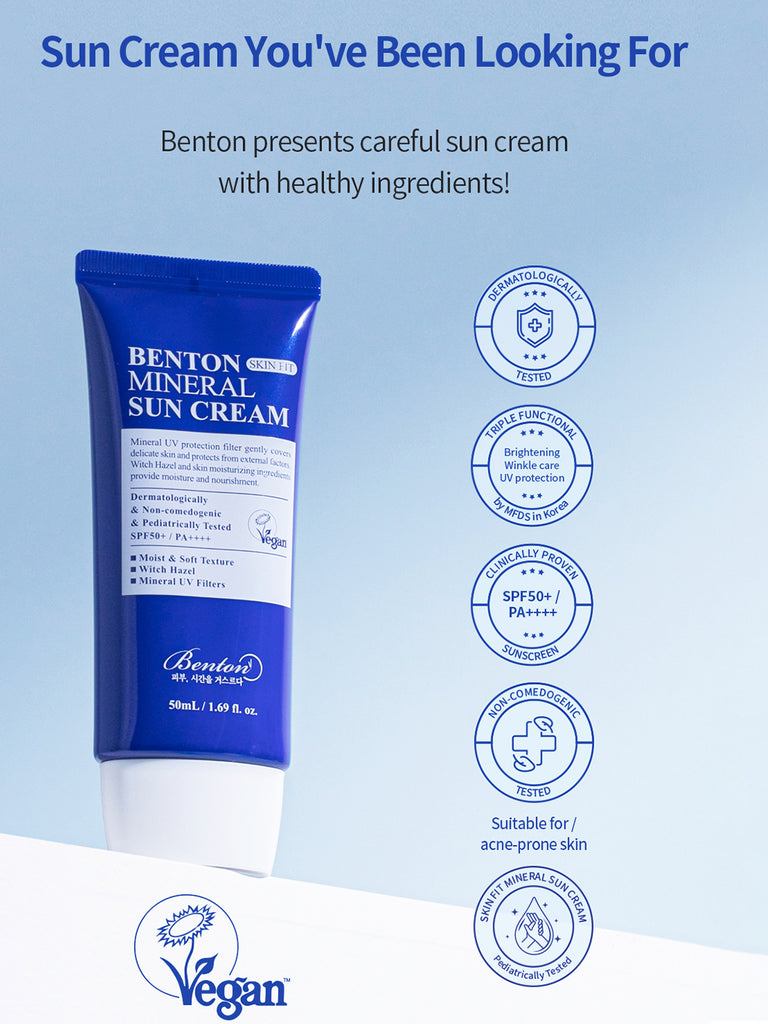 Benton Skin Fit Mineral Sun Cream SPF50 PA  50mL