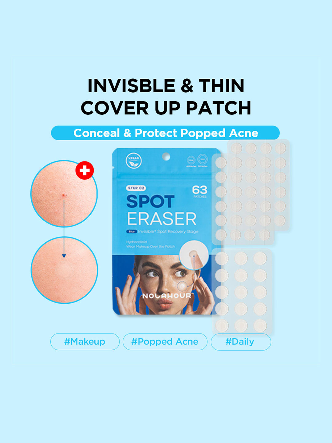 NOLAHOUR Spot Eraser Blue (Acne Patch) 63 Patches