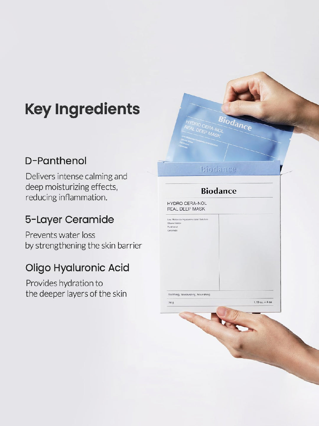 [Biodance] Hydro Cera-nol Real Deep Mask 1Box (34g*4ea)