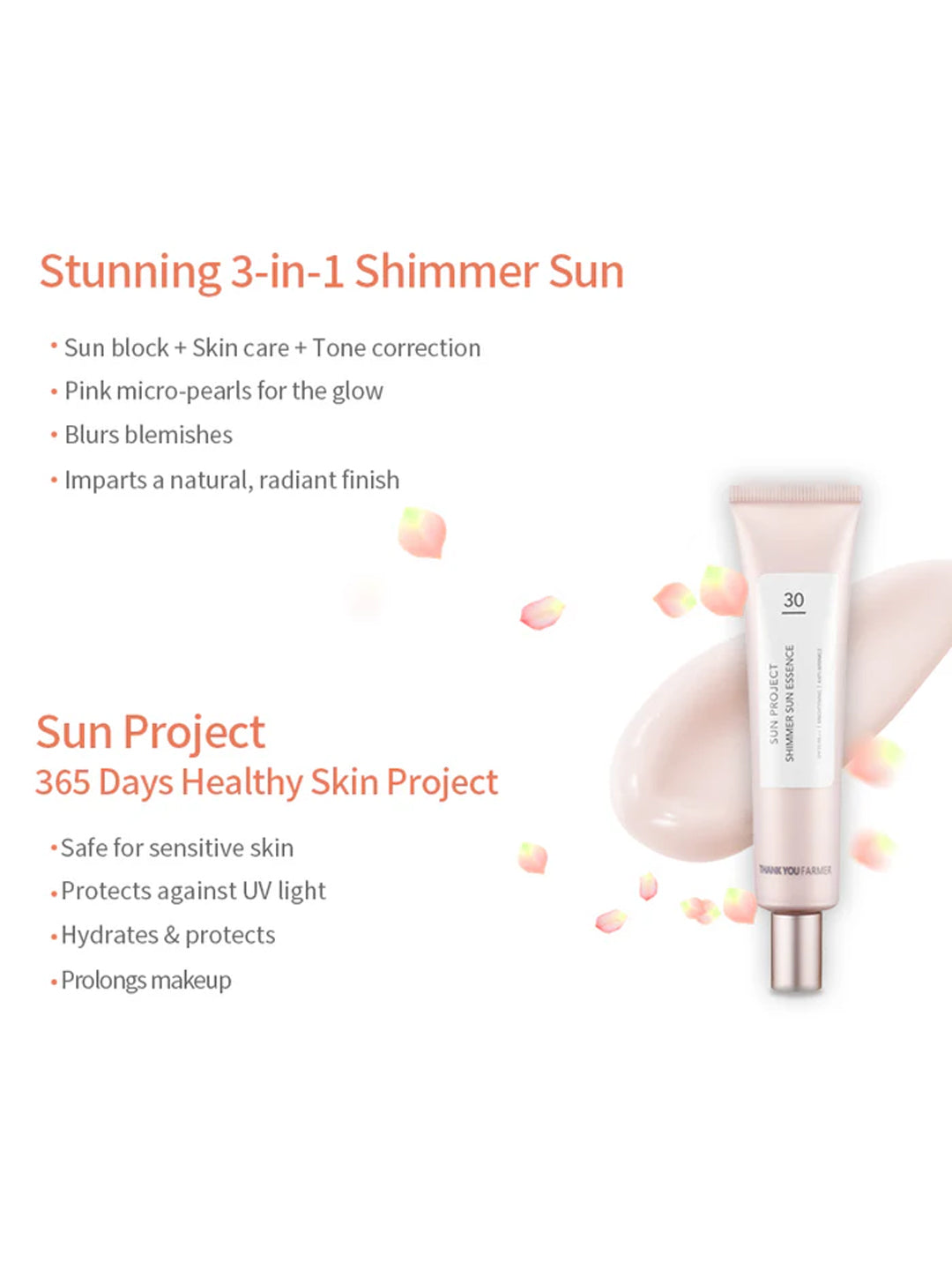 Thank you farmer Sun Project Shimmer Sun Essence SPF30 PA++