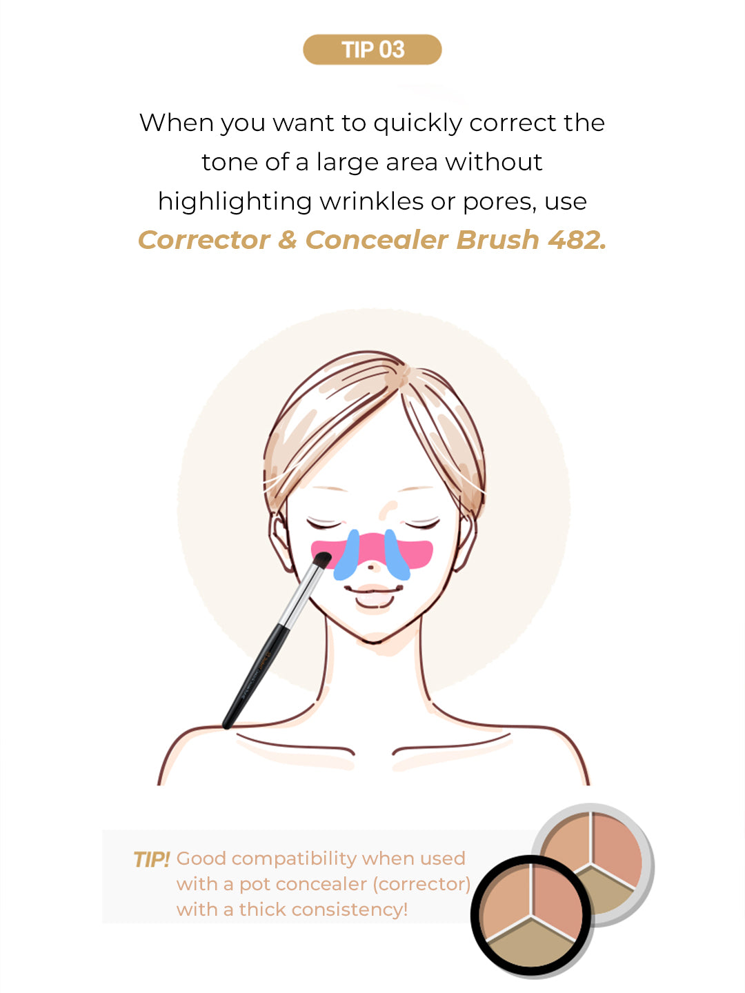 Studio 17 Corrector & Concealer brush 482