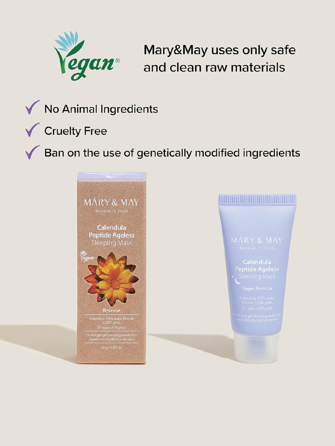 Mary&May Calendula Peptide Ageless Sleeping mask 30gm