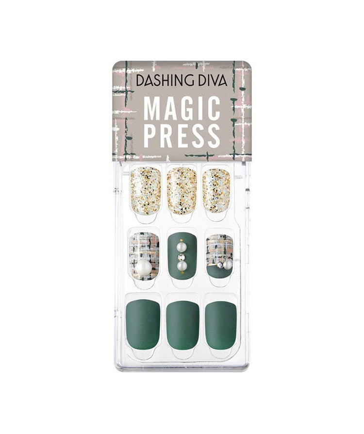 Dashing Diva MagicPress Teal Green Tweed