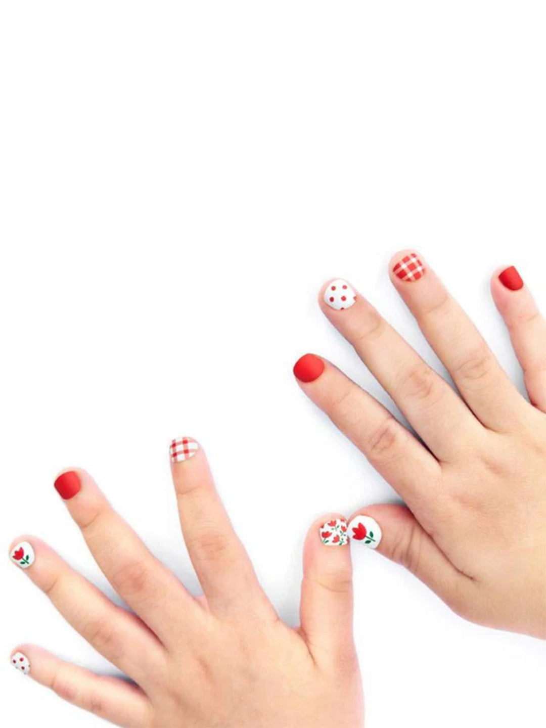 DASHING DIVA Magic Press Kids Mani Red Tulip