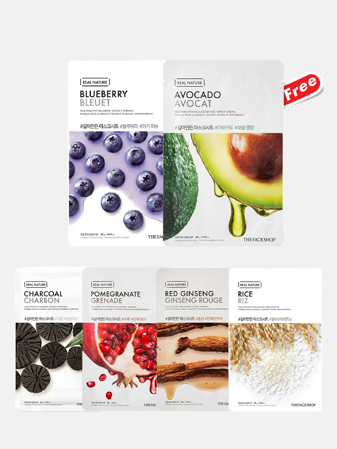 Face Shop Mask Sheet Pack ( Buy 4 Get 2 Free)