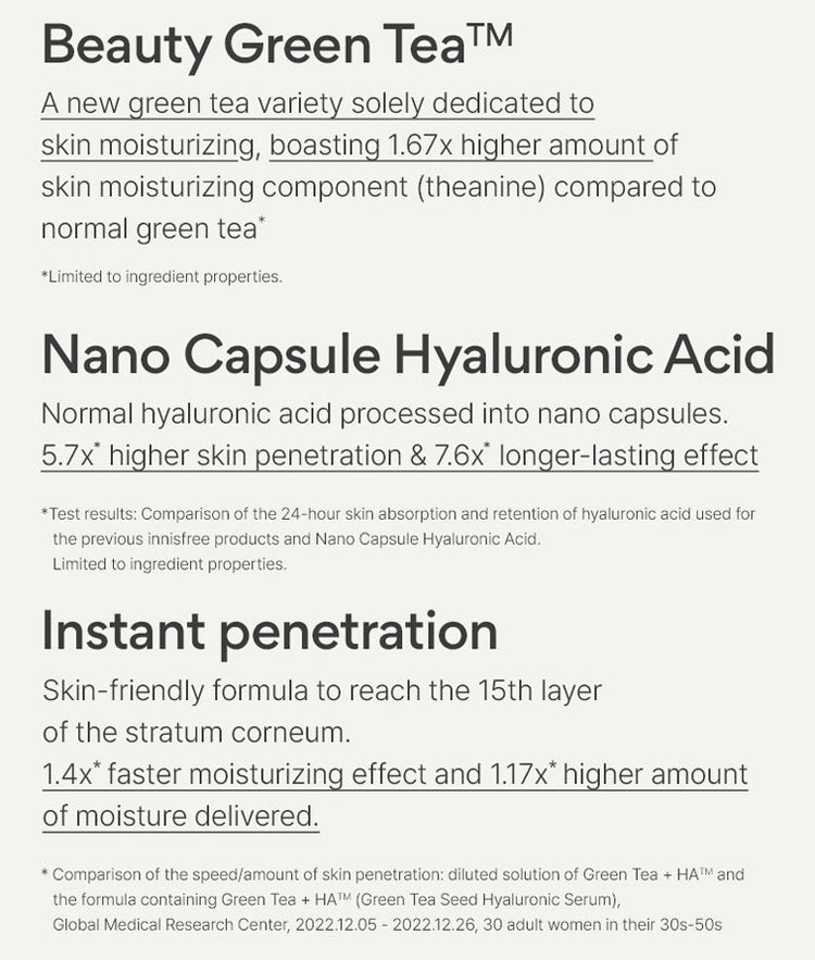 Innisfree Hyaluronic Acid Green Tea Seed Serum (80ml) – view 5