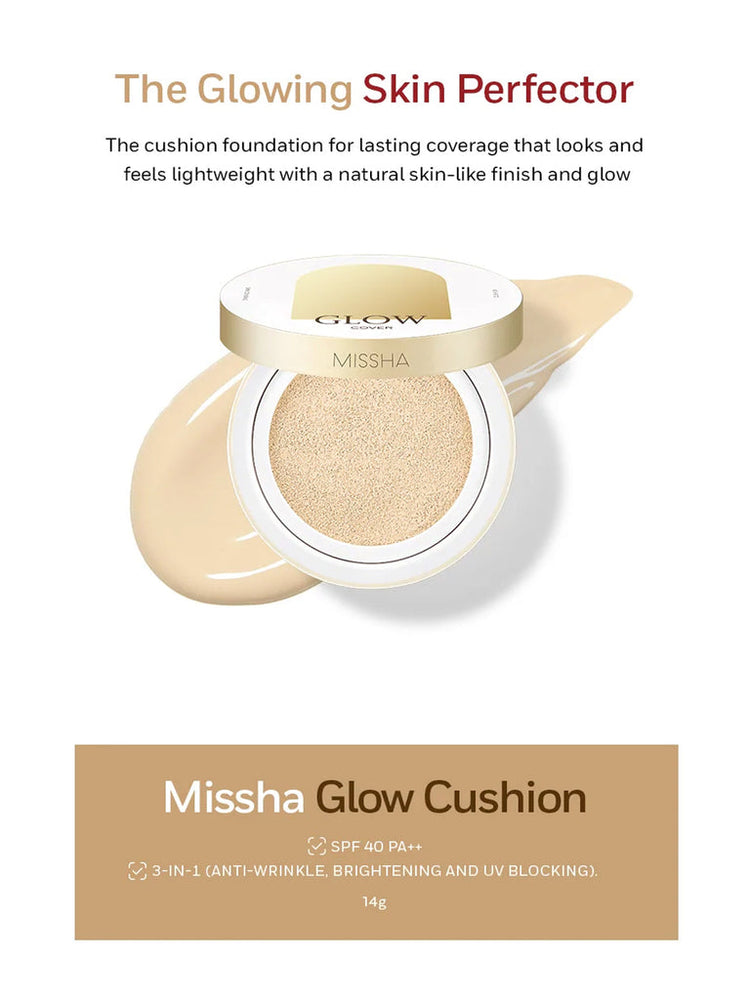Missha Glow Cushion Light NO.21P Fair SPF37 PA+++ – view 4