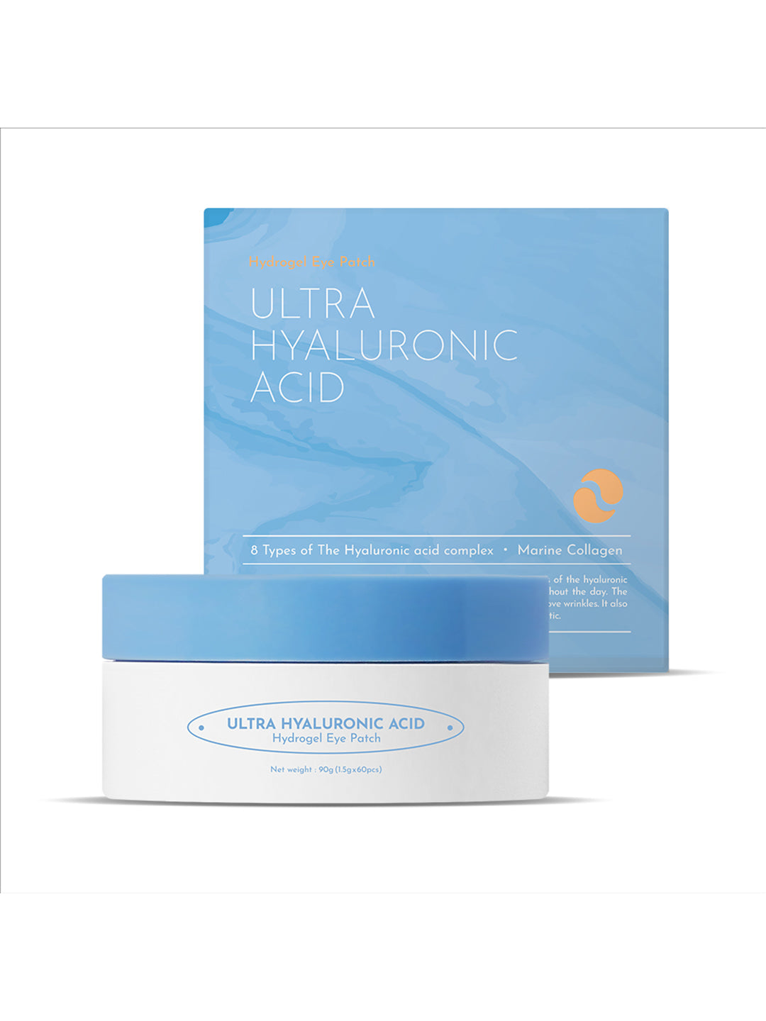 ORJENA Ultra Hyaluronic Acid Hydrogel Eye Patch 30pairs, Under Eye Gel Pads for Dark Circles, Wrinkles, Fine Line, Puffiness