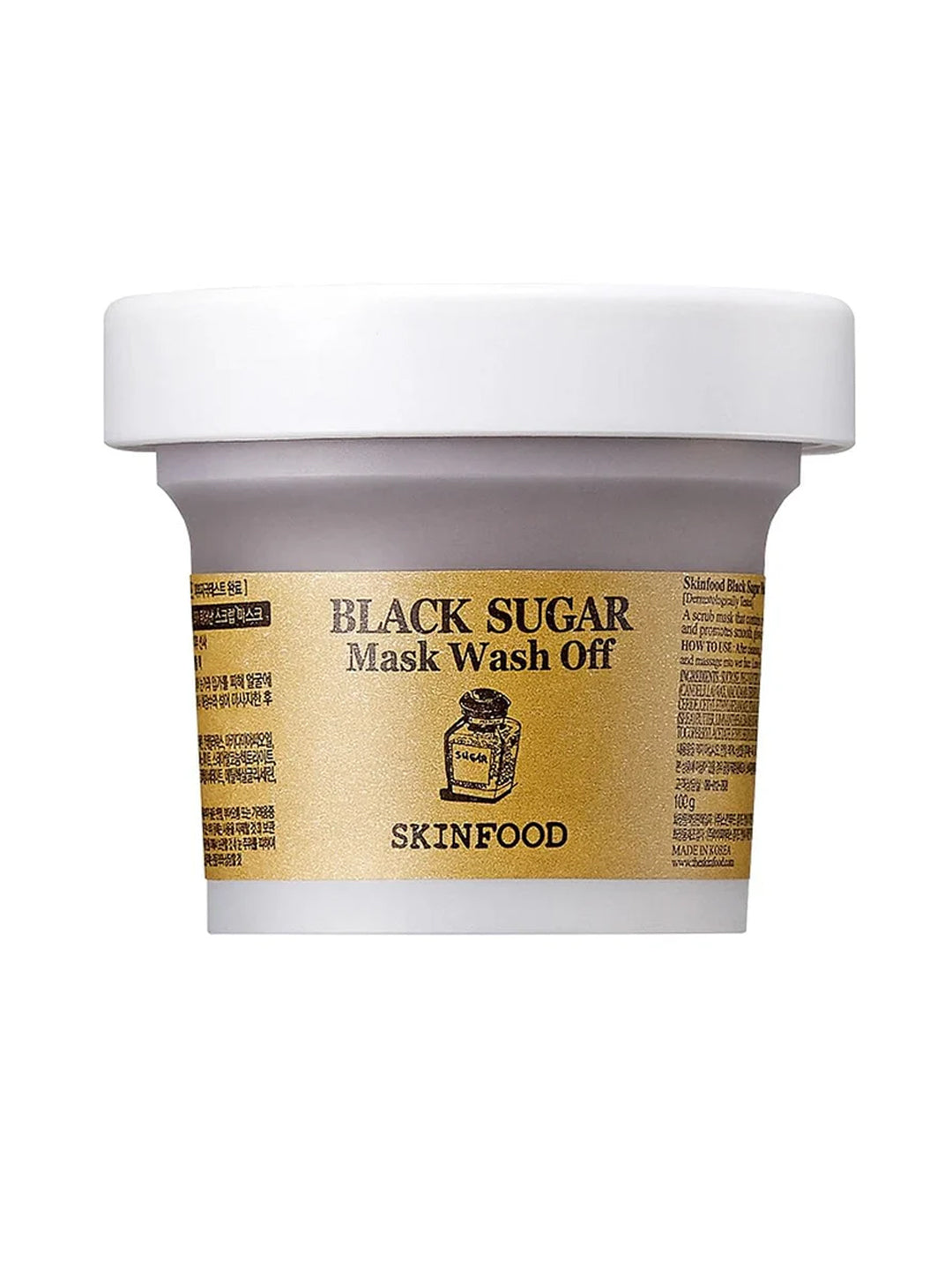 SKINFOOD Black Sugar Mask Wash Off for Smooth and Exfoliate Skin -Unisex (100g)