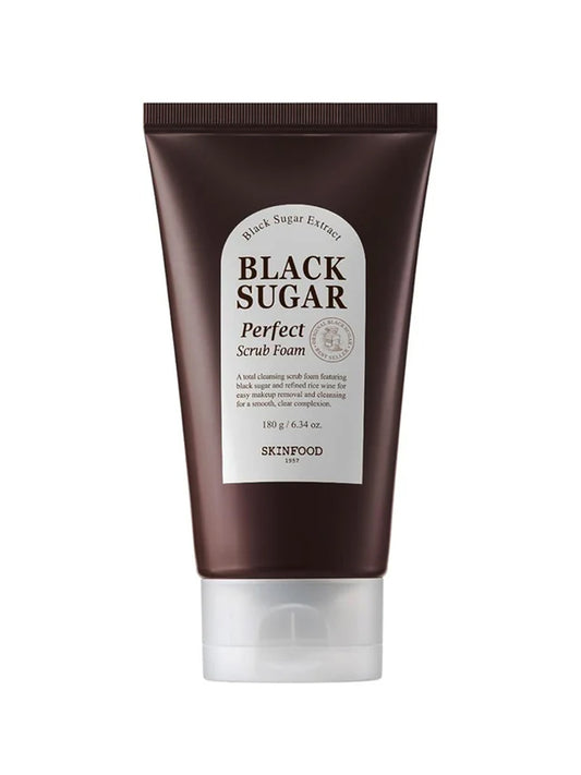 SKINFOOD Black Sugar Perfect Scrub Foam for Men's & Women's : Remove dead skin cells and impurities of Skin (180 g)