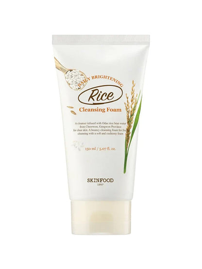 SKINFOOD Rice Daily Brightening Cleansing Foam : Removes impurities and cleanses(150ml)