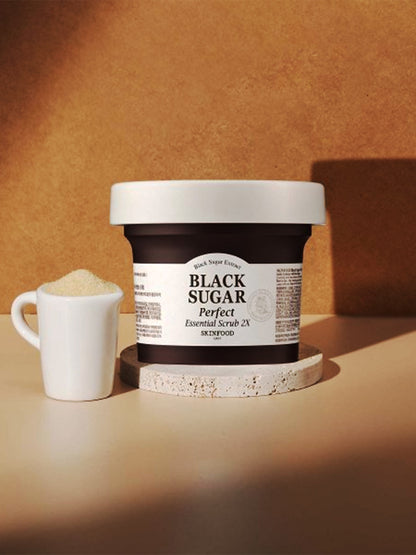 SKINFOOD Black Sugar Perfect Essential Scrub 2X : All Skin Types (100gm)