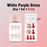 White Purple Dress (Buy 1 get 1 Free)