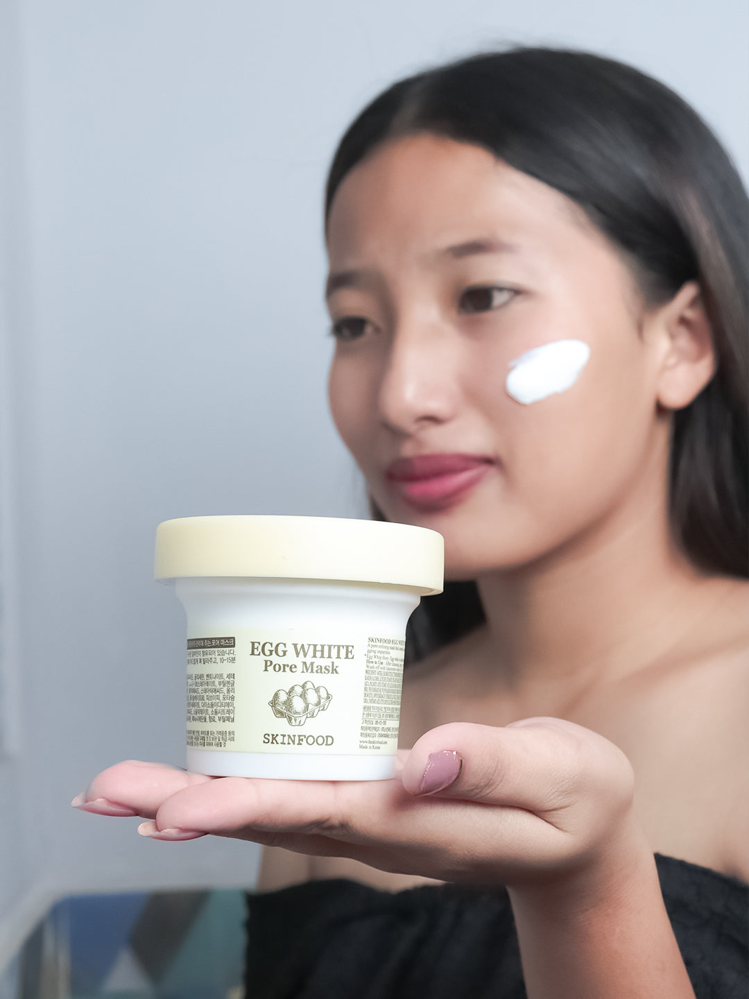 SKINFOOD Egg White Pore Mask for Remove pore-clogging oil from Skin - Unisex (100ml)