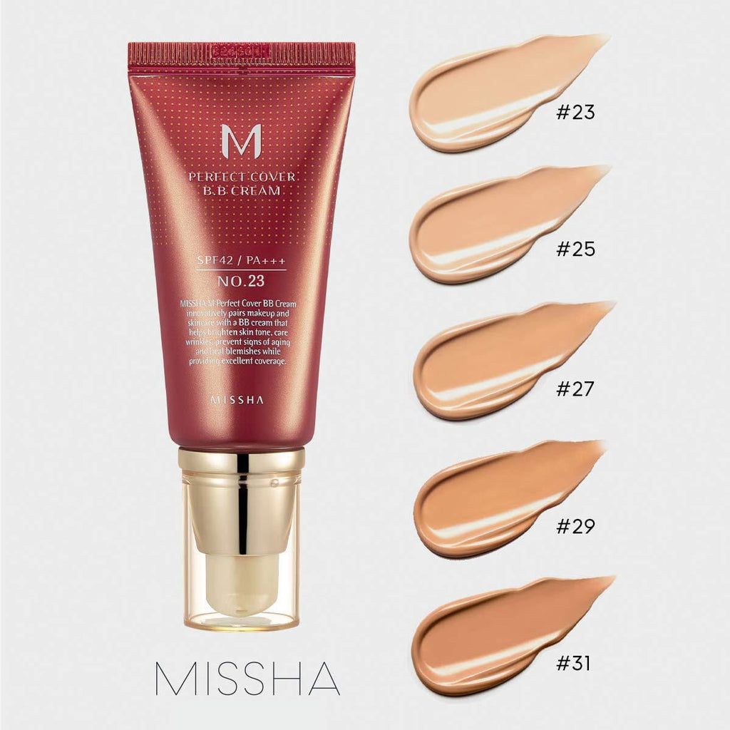MISSHA M Perfect Cover BB Cream SPF42/PA+++ (No.23/Natural Beige) 50ml For Anti-wrinkle Women