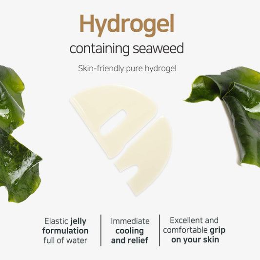 PETITfÉE GOLD HYDROGEL SHEET MASK for Dry Skin, Wrinkles and Anti-Aging. PACK OF 5, 160 g (32g X 5 Sheets)