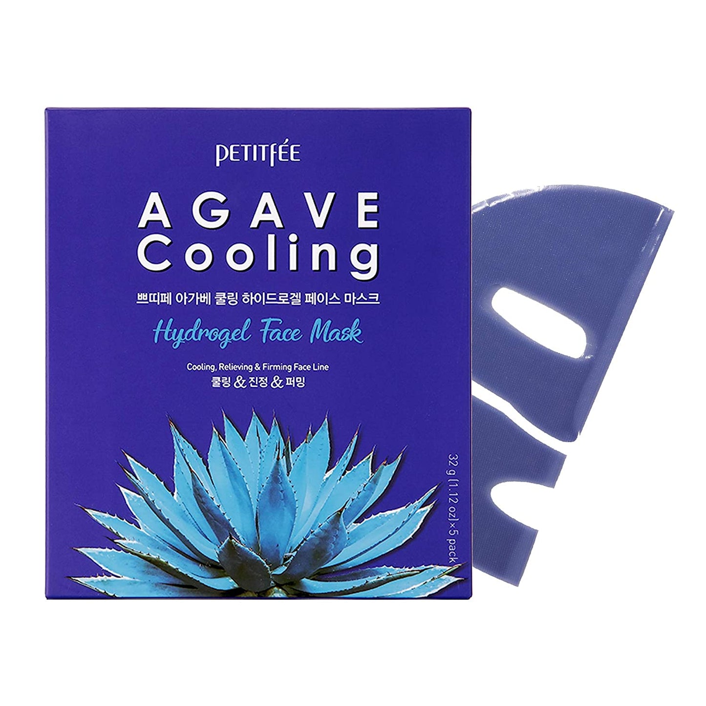 PETITfÉE AGAVE Cooling Hydrogel Face Mask for Nourishment, Skin tightening & Skin Lifting. PACK OF 1, (32g)
