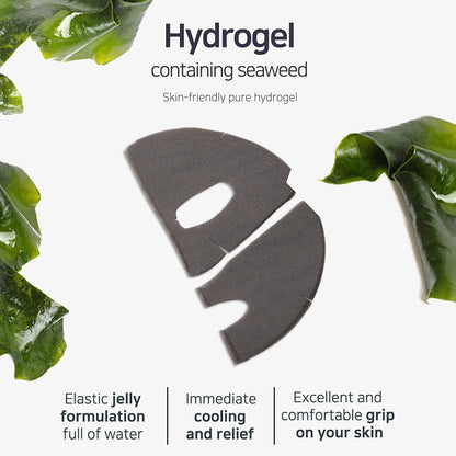 PETITfÉE BLACK PEARL & GOLD HYDROGEL SHEET MASK for Oily Skin, Sebum Control, Dark Spots and Brightening. PACK OF 5, 160 g